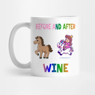 Before and after wine Mug